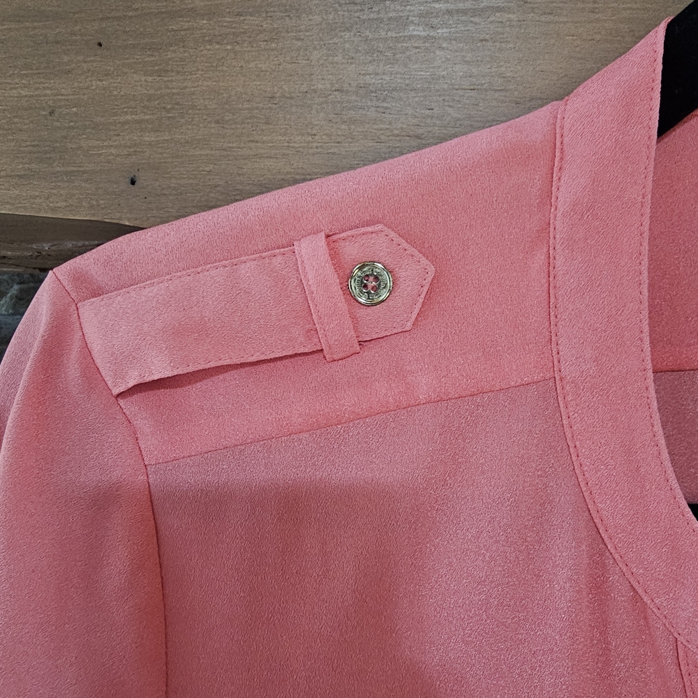 Calvin Klein Vibrant Coral Shirt - Picture 3 of 5